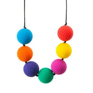 Chewigem berries in multi color, cheerful heavier chew chain for adults with a disability or autism