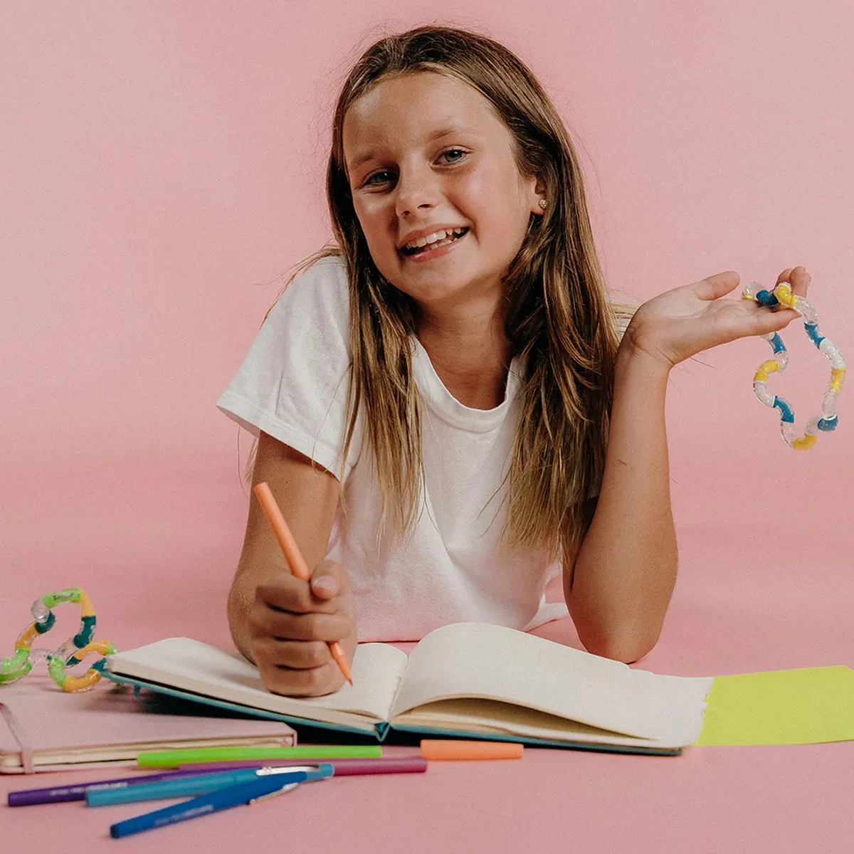 Tangle Crazy Textured fidget toy for children, featuring tactile texture for extra sensory stimulation, helps aimless fidgeting and increases focus during class