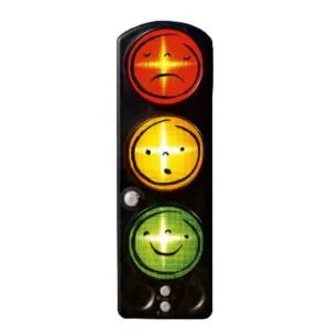Visualize the noise level in the classroom! The traffic light shows the available sound level and thus regulates the "sound traffic" in your class.