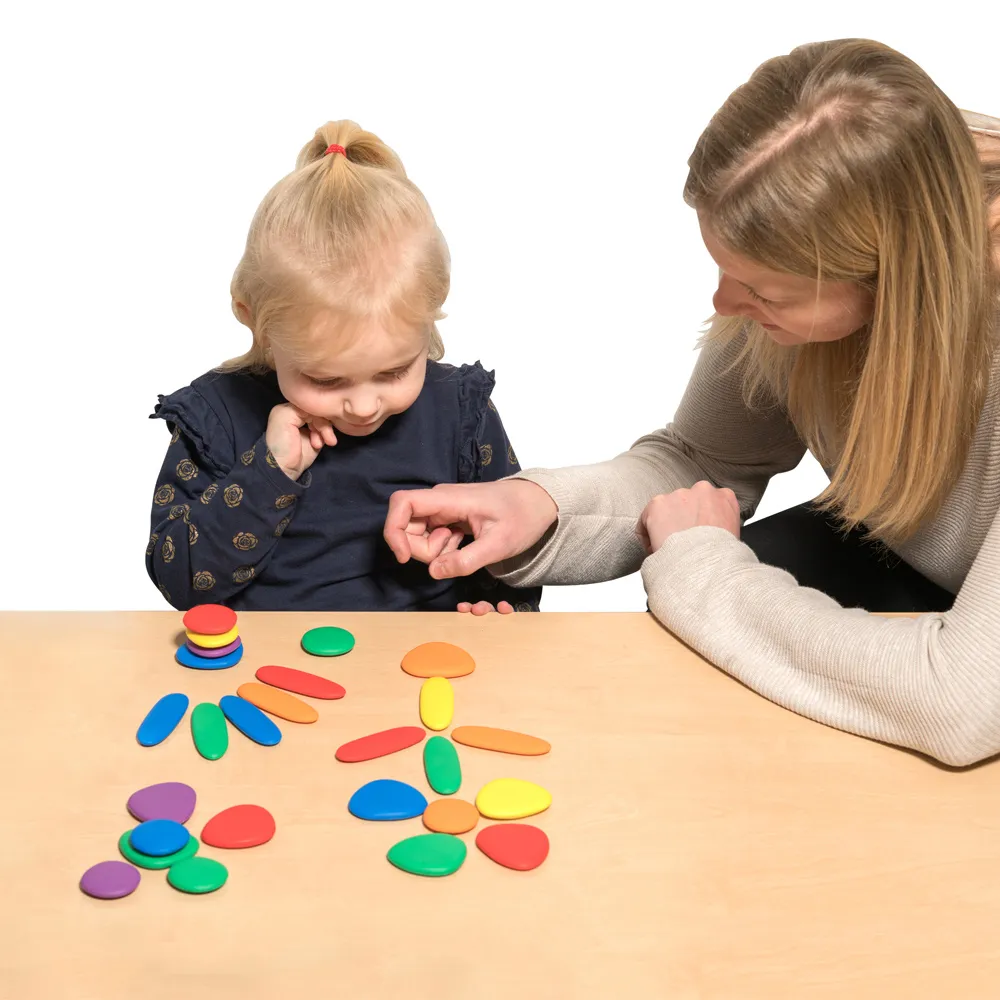 Junior Rainbow Pebbles used in classroom for playful learning