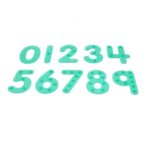 This number set from Silishapes is educational school material for young children. With this set, children learn number recognition and number sense.