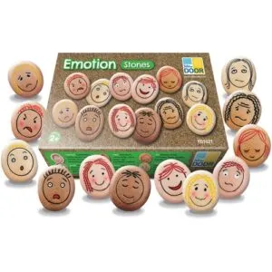 The emotion stone set makes feelings insightful and negotiable for children. Children learn to recognize basic emotions. A nice set for children's coaches.
