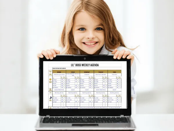 Tools for sensitive children, stimulus processing that provide peace and less tension are a weekly planner and the checkpad