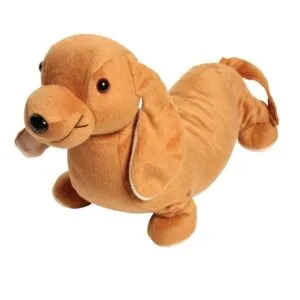 The weighted Dachshund helps wobblers to sit still during class, but weighting also helps anxious and irritable children relax.