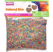 Colored rice for sensory play