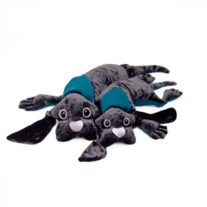 The weighted cuddly dog from Manimo can be used as a weighting at bedtime to help your child relax in bed.
