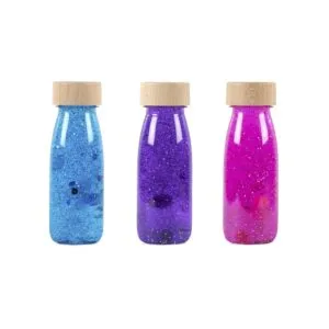 The petit boum magic set consists of no less than 3 sensory bottles that are magical to look at and also de-stimulating