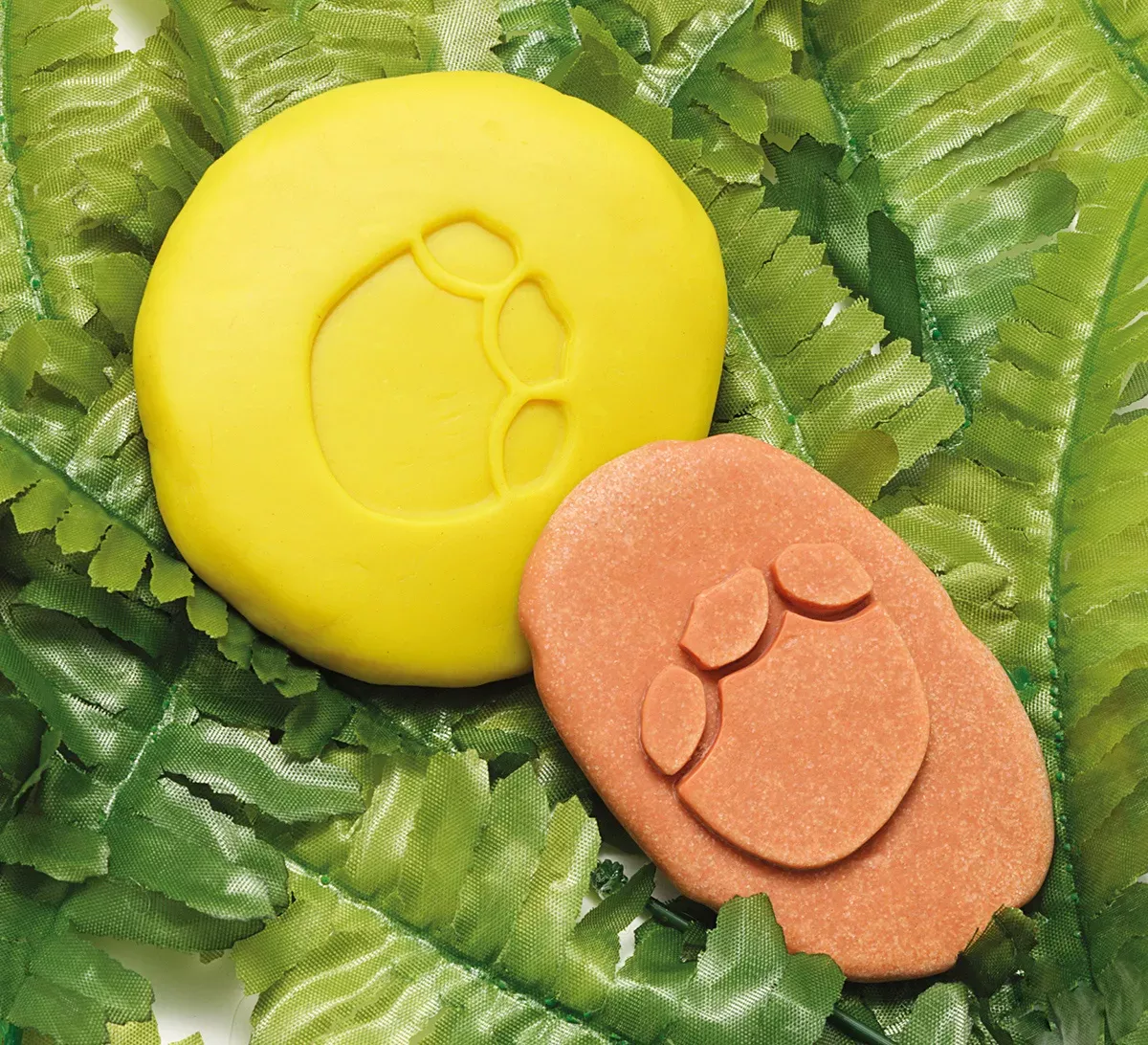 The dinosaur footprints is a set consisting of 8 stones with which your child gets to know the dinosaurs with their footprint, but can also stamp them.