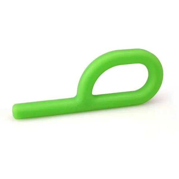 Ark therapeutic grabber is a handy chewing product. The P-shaped design has a loop that makes it easy to hold. The long bar makes it possible to reach the back molars. Do you have a chewing need? Use the Grabber as a safe alternative to chewing on hands, shirts, pencils, etc.