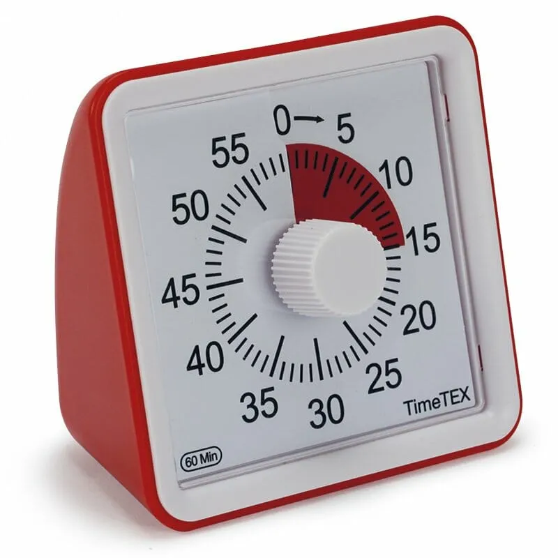 timetex timer silent is ideal to visually show children the time. Shows how long a child has left to complete a task.