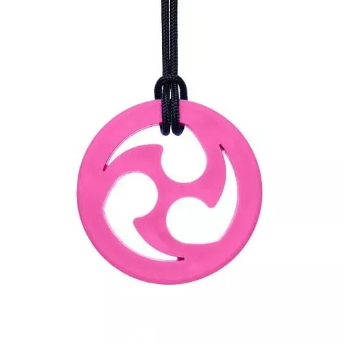 Ark therapeutic's ninja chewing chain is tough for girls and boys. Because of the openings in the design a little less suitable for the real sturdy chewers.