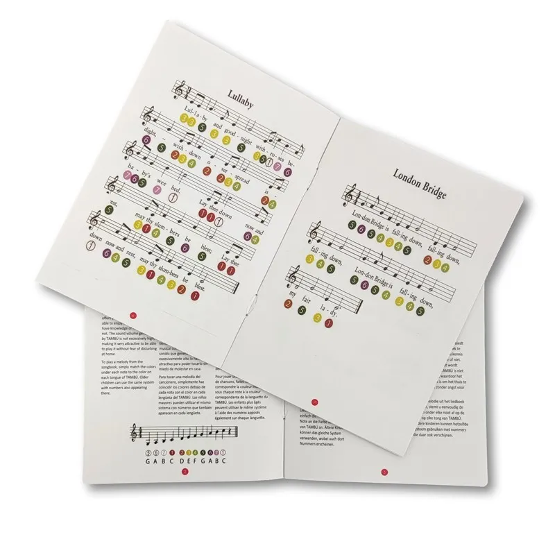 tambu contains a booklet with simple songs