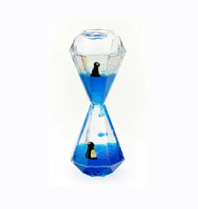 Drip track Penguin is a beautiful visual hourglass for young and old to relax with