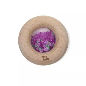 Petit boum doughnut filled with beautiful purple-blue grapes, to explore sensorially with small hands