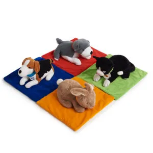 TTS weighted cuddly toy with blanket is a perfect companion for your child to find peace and concentration at home and in the classroom