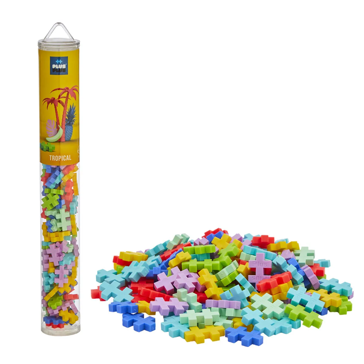 Plus-Plus Tropical bevat 100 kleurrijke bouwstenen voor eindeloze 2D- en 3D-creaties. Stimuleert creativiteit, fijne motoriek en probleemoplossend voor kinderen vanaf 5 jaar.