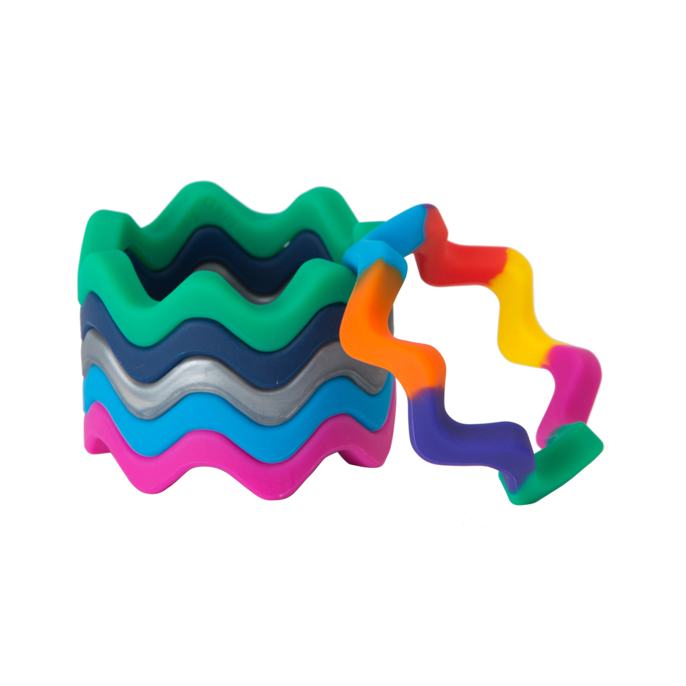 Flexible Chewigem Wave chew bracelet – wear multiple bracelets at once for style and sensory support