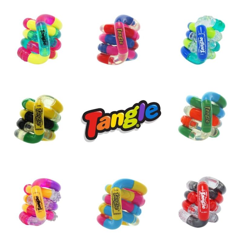 Tangle Crazy Textured friemeltoy voor kinderen, voorzien van tactiele textuur voor extra sensorische stimulatie, helpt doelloos friemelen en verhoogt focus tijdens de les