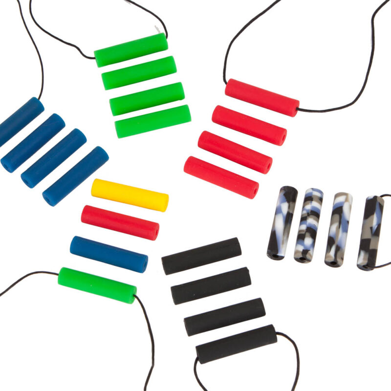 Chewigem Chubes bijtketting – losse buisjes, kan aan hoodie bevestigd worden, voor kinderen met ADHD en kauwbehoefte