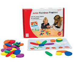junior Rainbow Pebbles educatief speelgoed in verschillende kleuren en vormen