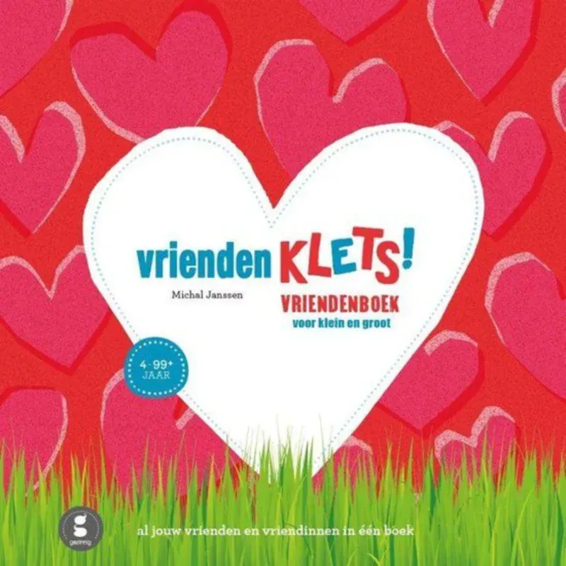 Vriendenklets (Gezinnig) is een vriendenboek dat nét even anders is. Het gaat ook over wat de andere kids leuk vinden aan jou en wat jullie graag samen doen