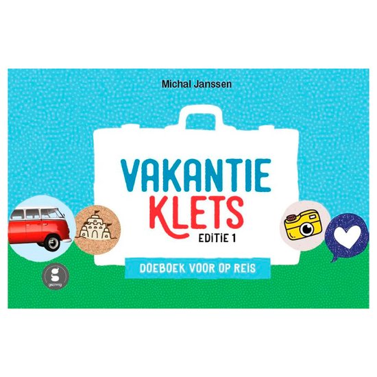 Vakantieklets deel 1 is een boekje met 24 uitscheurbare kaarten. Opdrachten die je kunt doen op één vierkante meter, bijvoorbeeld onderweg.