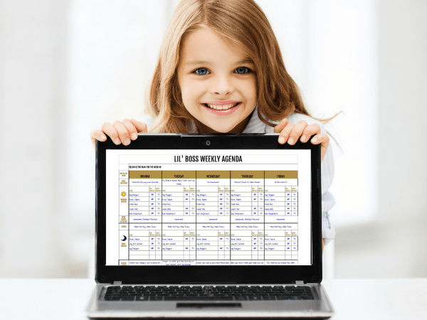 Tools for sensitive children, stimulus processing that provide peace and less tension are a weekly planner and the checkpad