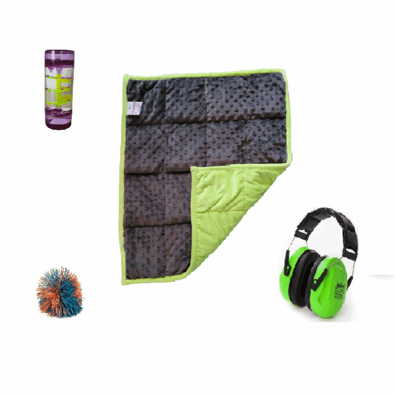 calm down box, ideal for sensitive children to unwind in the classroom or on the go.