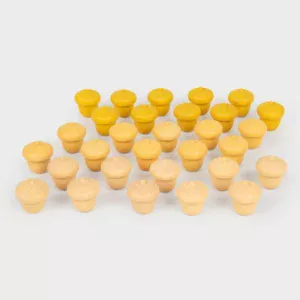 Wooden Treasures Eikels van TickiT is een set leuke losse houten onderdelen voor loose parts play. Combineer deze set met ander houten spelmateriaal.