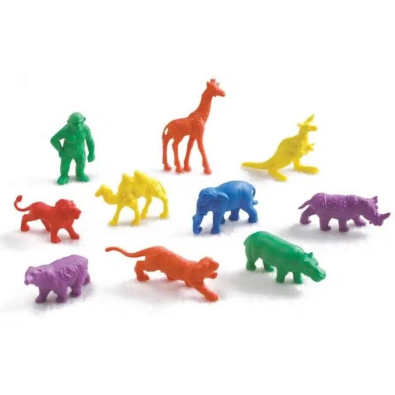 Maak leren boeiend met deze kleurrijke set tel- en sorteerdieren, ontworpen om tellen, sorteren en patroonherkenning spelenderwijs aan te leren.