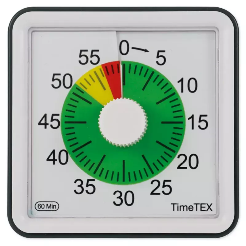 timer geluidloos te gebruiken in de klas om overzicht in tijd te bieden aan kinderen met adhd