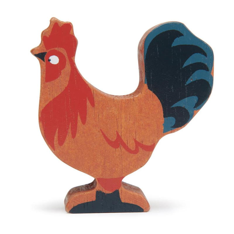 With the Wooden Rooster and the other farm animals from Tender Leaf Toys you have a nice addition to the farm theme.
