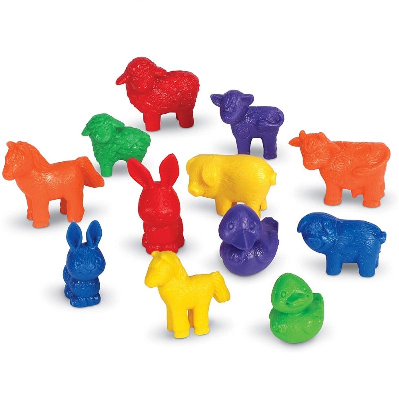 farm animals from learning resources are ideal counting material for kindergarten.