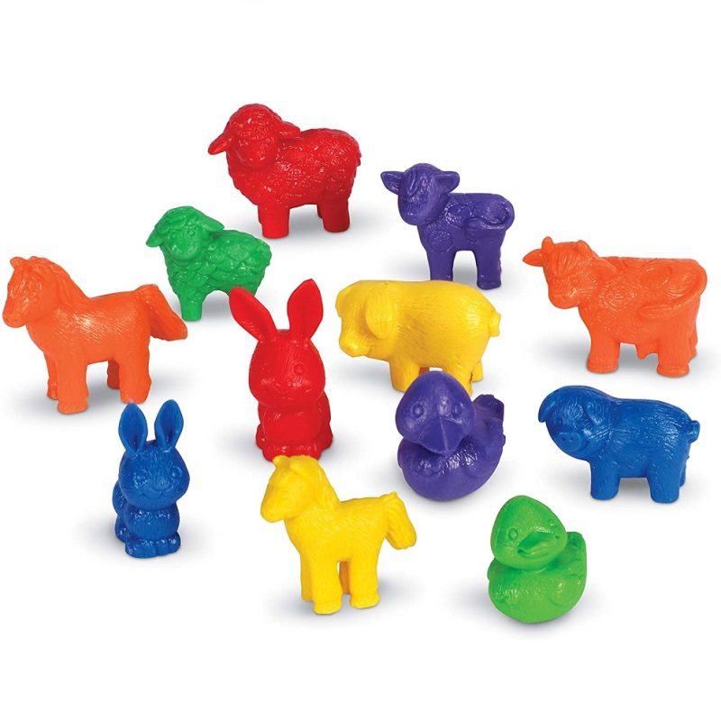 farm animals from learning resources are ideal counting material for kindergarten.