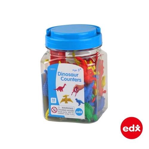 This dinosaur set makes a party of counting, sorting, making calculations such as addition and subtraction. Including tweezers to practice fine motor skills.