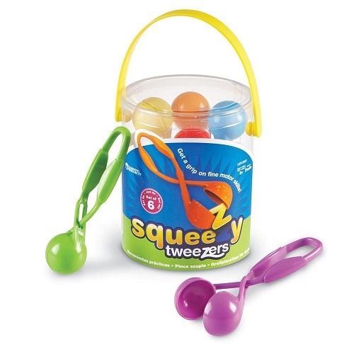 With the squeezy tweezers (grippers) you playfully practice the fine motor skills in children.