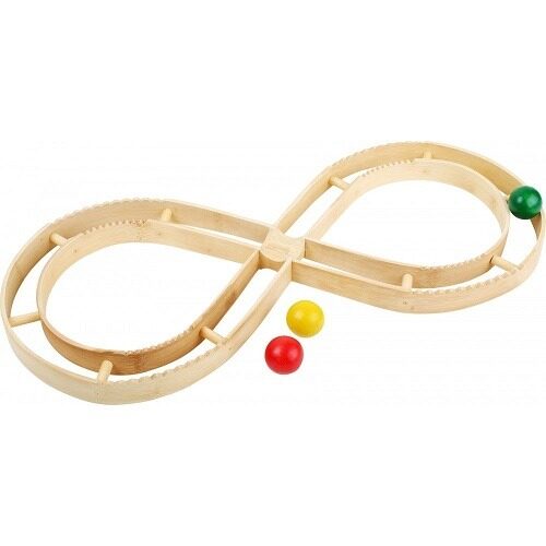 This motor toy in the form of a reclining 8 (or infinity symbol) lets you roll a ball over the course. With this you learn to improve balance and eye hand coordination.