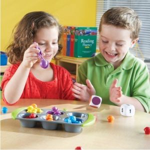 Playful learning with the mini muffin set of learning resources.