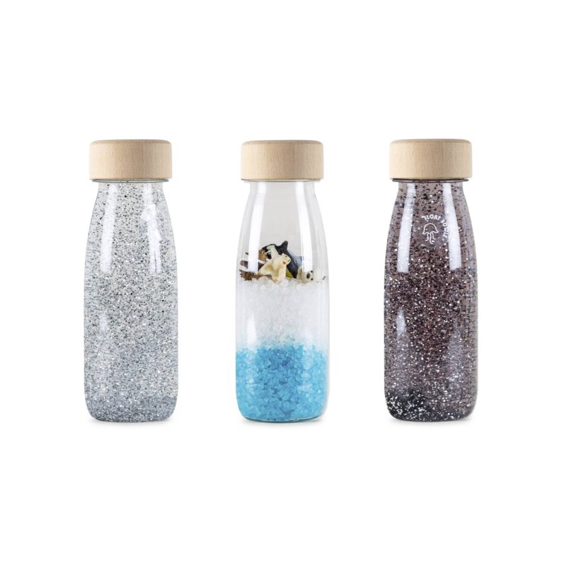 petit boum ice consists of 3 sensory bottles inspired by life in the polar regions. Fun to explore with your child