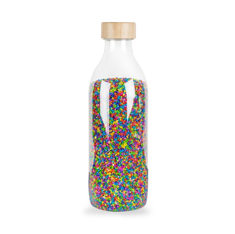 petit boum sensory bottle with rice - a ready-made product to create a sensory bin for your child
