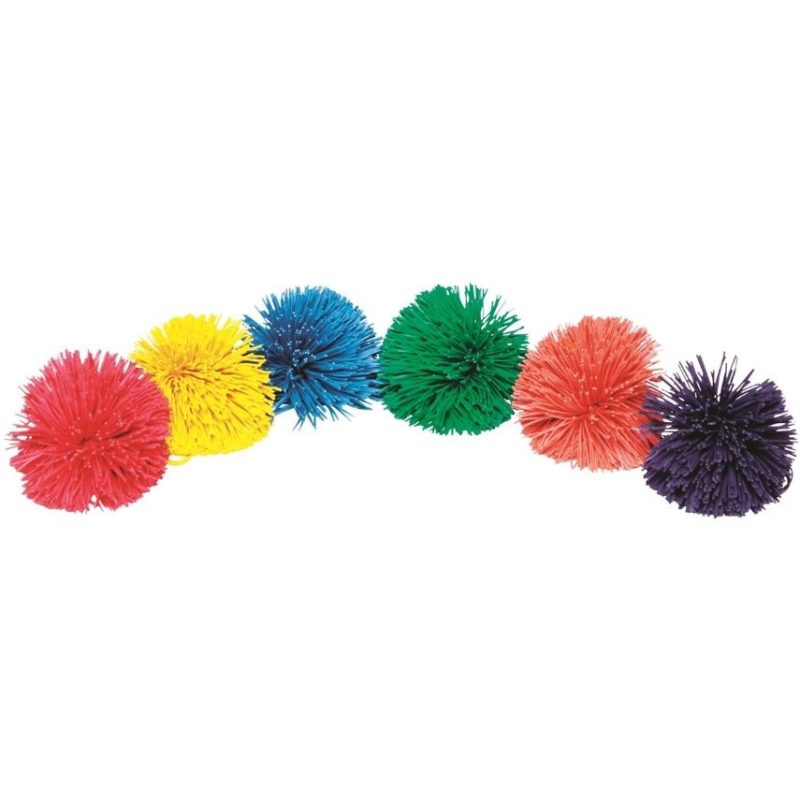 pompom balls set for fidgeting. These sensory balls are ideal as a stress ball, but also suitable for practicing fine motor skills such as throwing and catching