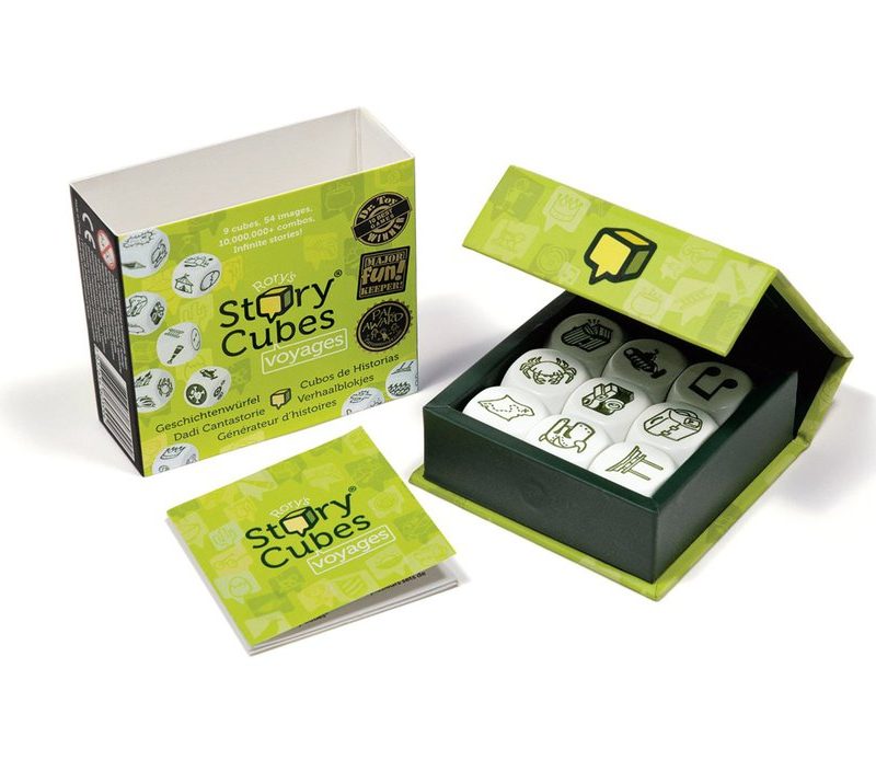 Story Cubes are story dice with icons of objects on them. You play dice with the 9 stones and then come up with a story in which the depicted objects appear. Encourages imagination, creativity, flexibility. Ideal also to use at school, therapy and useful for on the go.