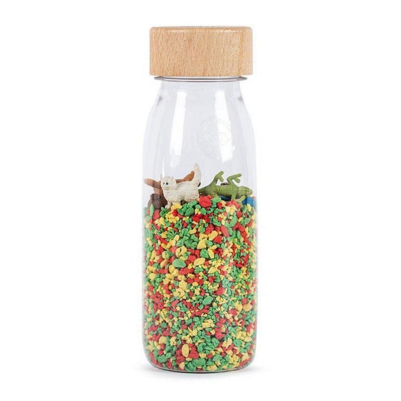 petit boum sensory bottle pets is a sensory bottle of the spy series in which your child can look for the different pets, learn the names and sounds of the cat, the dog etc