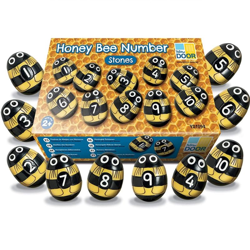 honeybee numerals from yellow door introduce young children to numbers and number comprehension.