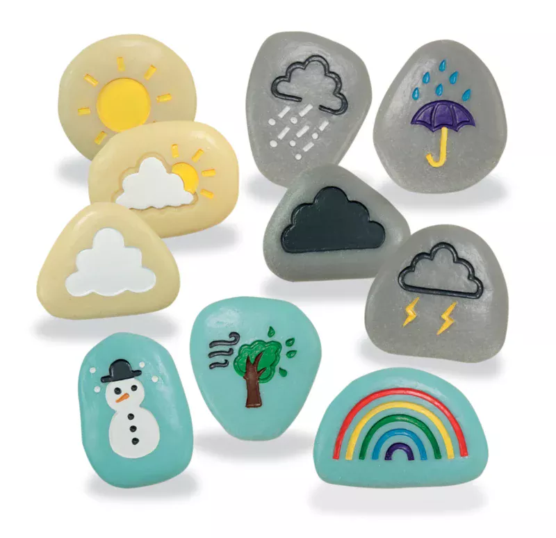 yellow door weather stones are ideal for playfully depicting the weather