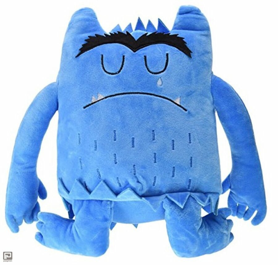 Bring the story of color monster to the imagination with the eponymous hugs. Nice to use the color monster cuddly toy playfully at school or in a therapy setting.