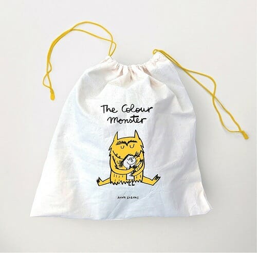 the color sample is supplied in a matching color bag.