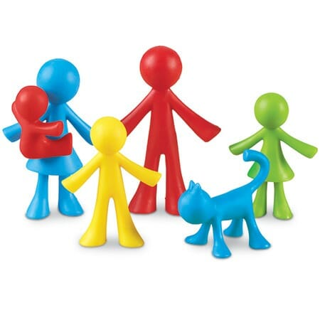 Family counters are family pawns, to be used as development material to learn sorting and arithmetic. But also effective as coaching material