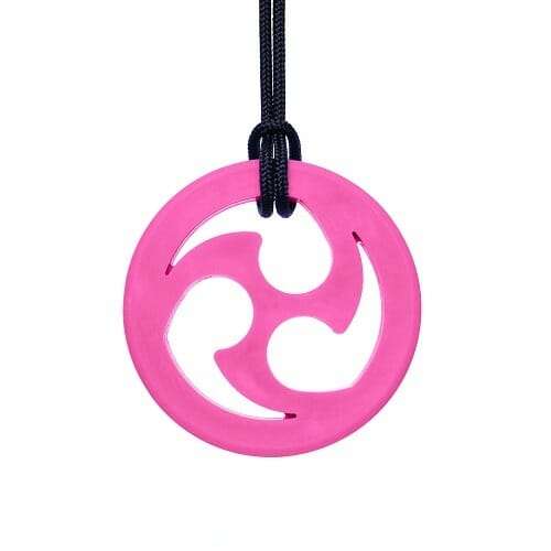 Ark therapeutic's ninja chewing chain is tough for girls and boys. Because of the openings in the design a little less suitable for the real sturdy chewers.