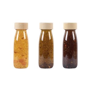 Petit Boum 3-pack Aarde sensorische flessen – stimuleert zintuigen, concentratie en nieuwsgierigheid